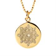 Recharge Mandala Necklace in Gold - Yoga inspirational Jewellery
