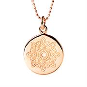 Recharge Mandala Necklace in Rose Gold - Yoga inspirational Jewellery