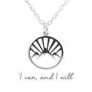 Sterling Silver Mountain Affirmation Necklace