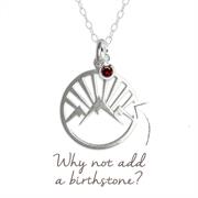 Mountain Mantra Birthstone Pendant