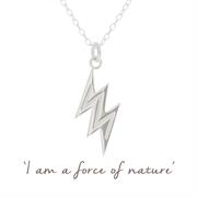 Sterling Silver Lightning Force of Nature Necklace