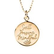 Rose Gold Still, Present, Mindful Necklace - Custom Engraved