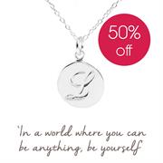 Sterling Silver Initial L Necklace 