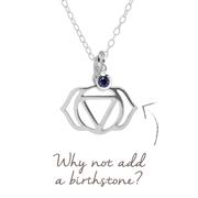 Silver Third Eye Chakra Birthstone Necklace