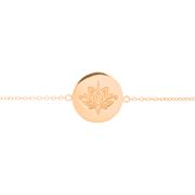 Rose Gold Lotus Flower Bracelet 