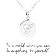 Sterling Silver Initial C Necklace 