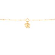 Mantra Gold Lotus Charm Bracelet 