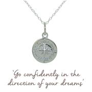 Compass Necklace Sterling Silver