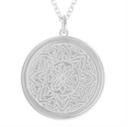Sterling Silver Mandala Necklace - Personalised