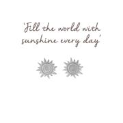 Sterling Silver Sun Earrings