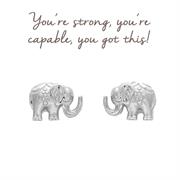 mantra jewellery sterling silver elephant earrings 