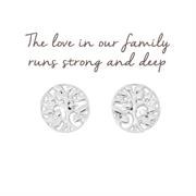 Sterling Silver family tree earrings