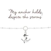 Sterling Silver Anchor Charm Bracelet for Protection