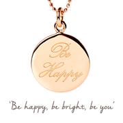 Sterling Silver Be Happy Necklace
