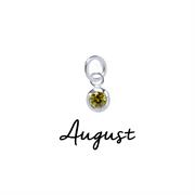 Sterling Silver August CZ Birthstone Pendant