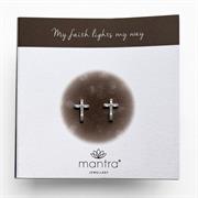 Sterling Silver Cross Earrings