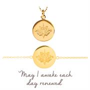 lotus flower renewal necklace and bracelet set