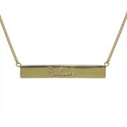 yellow gold Believe bar Necklace