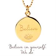 Personalised Sterling Silver Believe Necklace