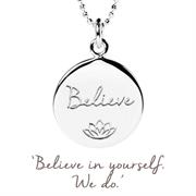 Personalised Sterling Silver Believe Necklace