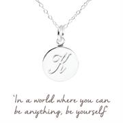 Sterling Silver Initial K Necklace 