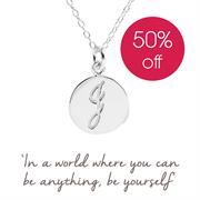 Sterling Silver Initial J Necklace 
