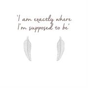 sterling silver affirmation feather earrings
