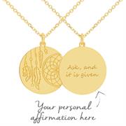 Gold Personalised Dreamcatcher necklace