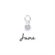 Sterling Silver June CZ Birthstone Pendant