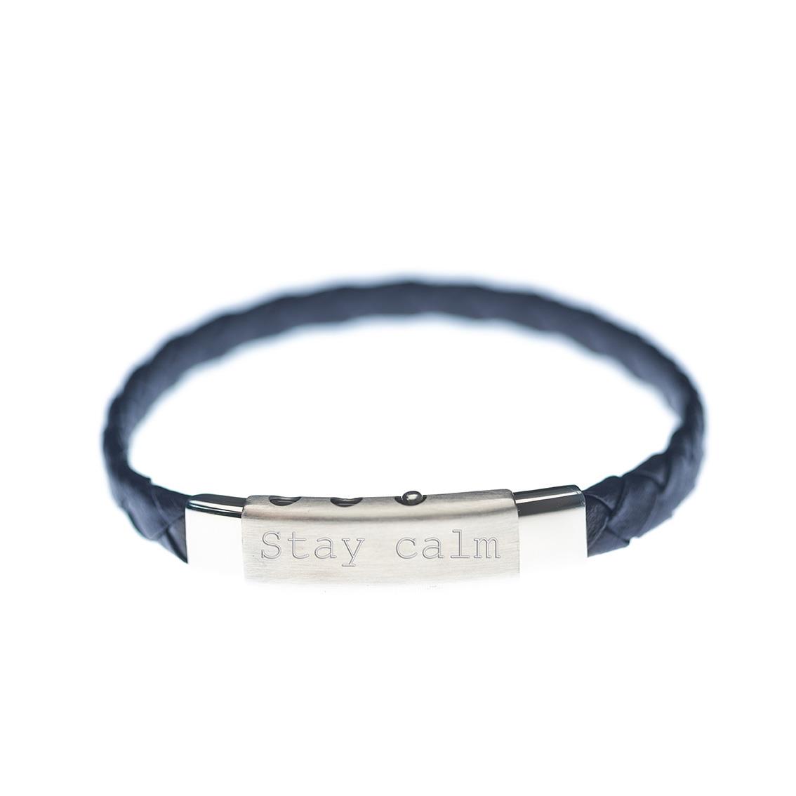 Stay Calm Men's Charity Bracelet CALM charity Mantra