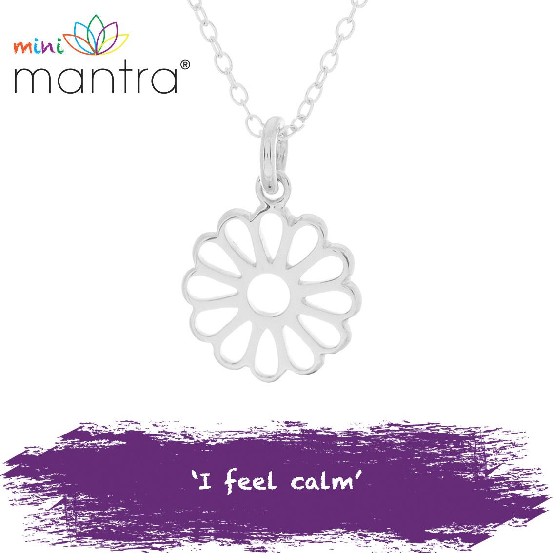 Sterling Silver Childrens Daisy Necklace Mini Mantra Jewelry
