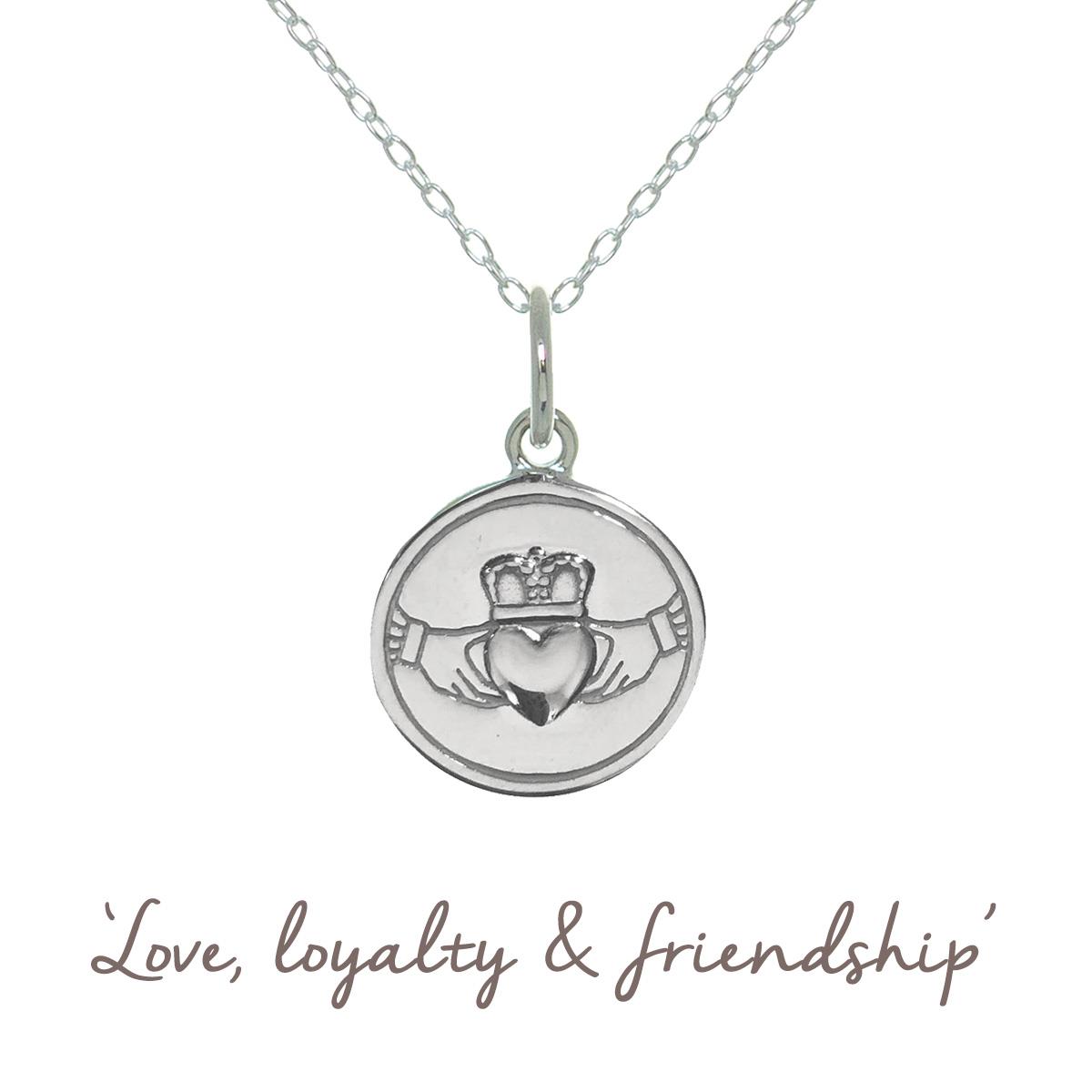 Sterling silver online claddagh necklace