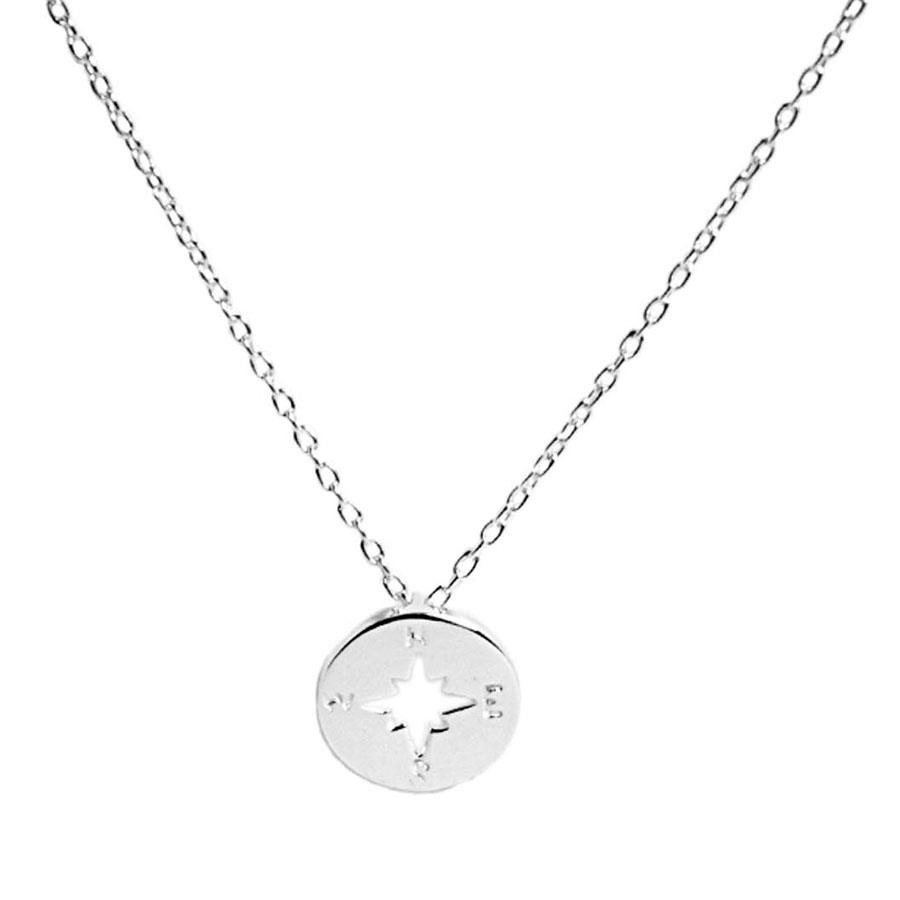 Sterling Silver Compass Necklace Bon Voyage Gifts For Her Sterling Silver Compass Bon Voyage Necklace