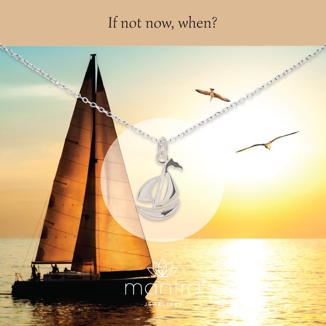 Sailing Boat Necklace If not now, when Mantra Jewellery