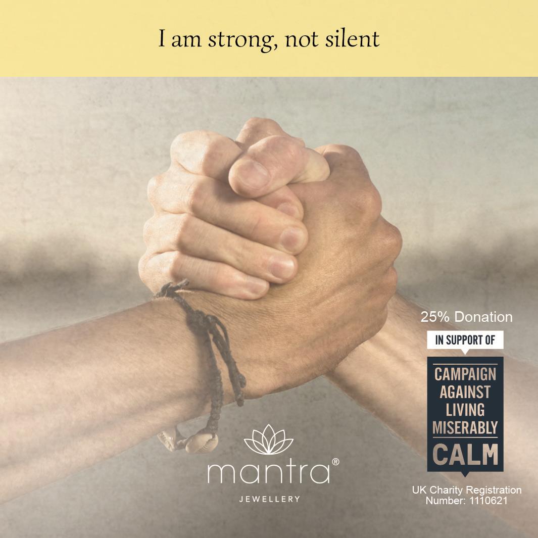 Strength Men’s Bracelet for CALM Charity Mantra Jewellery